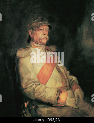 Otto von Bismarck, 1890. Painted by  Franz Seraph Lenbach (1836 - 1904). German painter. Stock Photo