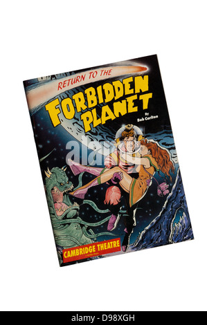 Programme for 1989 production of Return to the Forbidden Planet at the Cambridge Theatre. Based on The Tempest by Shakespeare. Stock Photo