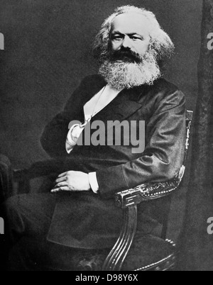 Karl Heinrich Marx (5 May 1818 – 14 March 1883) was a German philosopher, sociologist, economic historian, journalist, and revolutionary socialist. 1870 Stock Photo