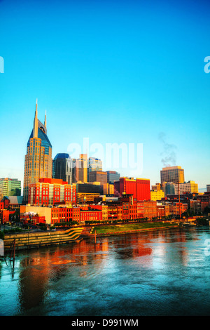 Downtown Nashville early in the morning Stock Photo