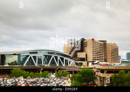 Philips Arena and CNN Center in Atlanta Stock Photo