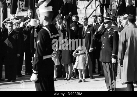 Funeral of John Fitzgerald Kennedy (May 29, 1917 – November 22, 1963), 35th President of the United States, in 1963. Stock Photo