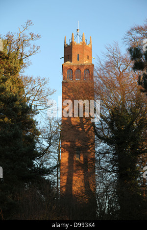 Faringdon Folly, seen against a clear blue sky Stock Photo