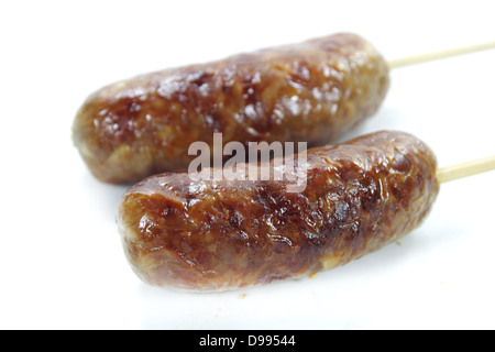 Thai style pork sausages , ( Thai northeast Isan sausages ) Stock Photo