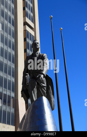 Adam Clayton Powell Jr. Statue, 125th Street, Harlem, Manhattan, New York City, USA Stock Photo