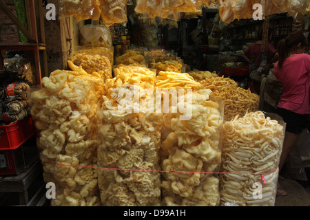 Dried fish stomach on sale in a shop in Bangkok's Chinatown , Thailand Stock Photo