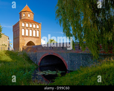Rostock gate in Ribnitz Damgarten, North Western Pomerania district, Mecklenburg-Western Pomerania, Germany Stock Photo