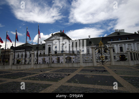 Grassalkovich Palace - residence of the Slovak president - Bratislava, Slovakia Stock Photo