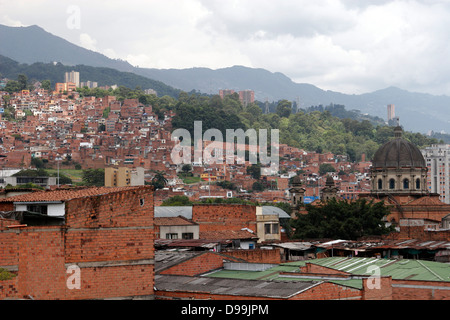 Aerial view of Medellin barrios, Medellin, Colombia, South America Stock Photo