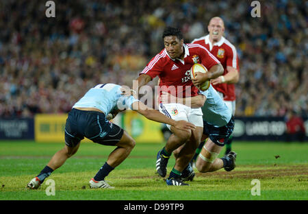 Sydney, Australia. 15th June 2013. Lions English prop Mako Vunipola in action during the Lions 2013 tour between the British &amp; Irish Lions and the NSW Waratahs at the Allianz Stadium, Sydney. The Lions won 47-17. Credit:  Action Plus Sports Images/Alamy Live News Stock Photo