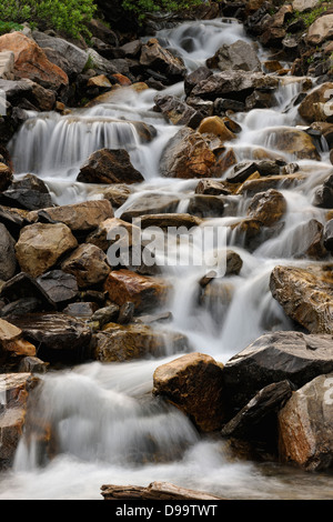 Mountain cascade near the Highwood Pass Peter Lougheed Provincial Park Alberta Canada Stock Photo