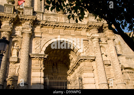 Facade of St. Michael's Church in Jerez de la frontera. Andalusia, Spain. Stock Photo