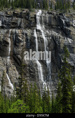Waterfalls on the Weeping Wall Cirrus Mountain Banff National Park Alberta Canada Stock Photo