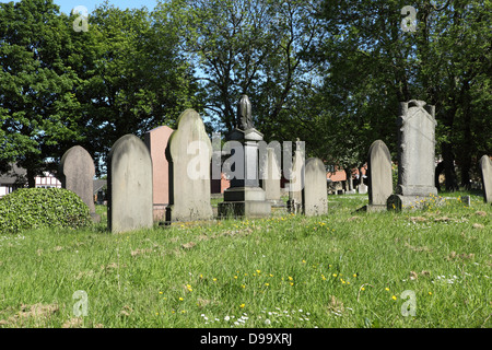 Blank Gravestone in Cemetery Stock Photo