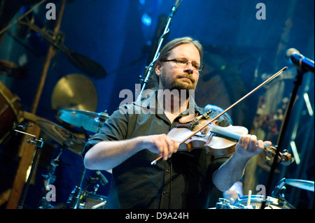 Swedish folk-rock group Hoven Droven performing during the Cross Culture Festival in Warsaw, Poland Stock Photo