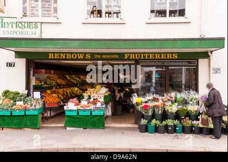 The Benbows Fruiterers greengrocers shop store in Holt , Norfolk , England , Britain , Uk Stock Photo
