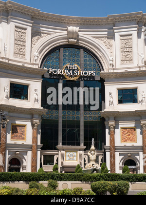 The front of the Forum shops entrance at Caesars Palace Las Vegas