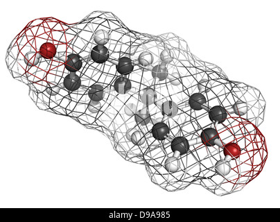 Bisphenol A (BPA) Plastic Pollutant Molecule, Chemical Structure. BPA ...