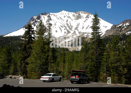 Lassen Peak volcano in Lassen Volcanic National Park, Northern California Stock Photo