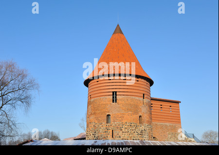 Medieval castle tower, Kaunas, Lithuania Stock Photo