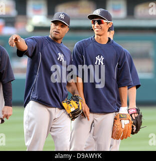 Robinson Cano of the New York Yankees during batting practice before game  against the Los Angeles Angels of Anaheim at Angel Stadium in Anaheim,  Calif Stock Photo - Alamy