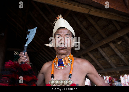 The image of Phom Naga Tribe hut at Hornbill festival, nagaland, India ...