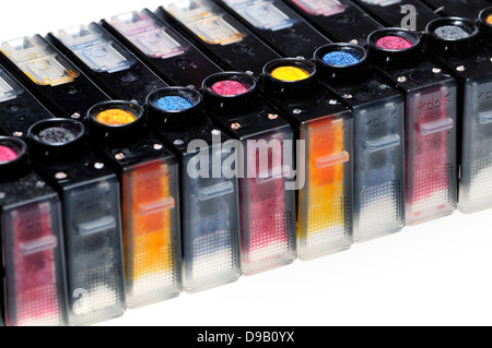 Used inkjet cartridges Stock Photo