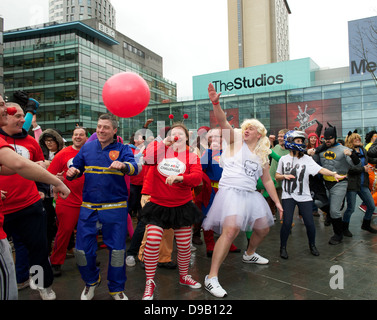 Media City 15-3-2013 Comic Relief Day Stock Photo