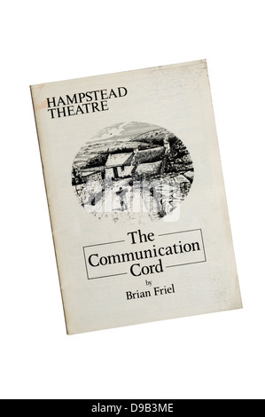 Programme for the 1983 production of The Communication Cord at Hampstead Theatre. Stock Photo