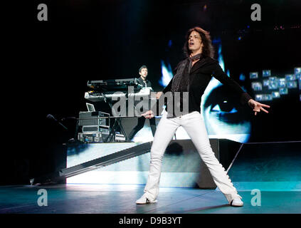 Kelly Hansen of Foreigner performing live in concert at the Seminole Hard Rock Hotel and Casinos' Hard Rock Live. Hollywood, Florida - 13.03.11 Stock Photo