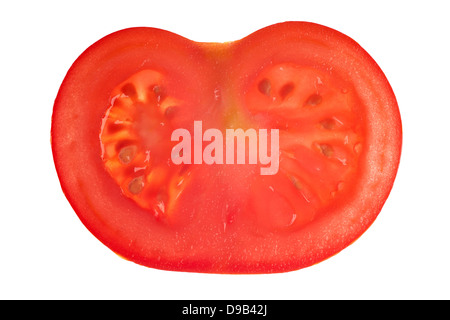 red tomato slice isolated on white background Stock Photo