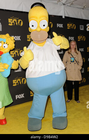 Atmosphere, The Simpsons 500th Episode Celebration at The Hollywood Roosevelt Hotel, Hollywood - Yellow Carpet Los Angeles, California - 13.02.12 Stock Photo