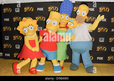 Atmosphere, The Simpsons 500th Episode Celebration at The Hollywood Roosevelt Hotel, Hollywood - Yellow Carpet Los Angeles, California - 13.02.12 Stock Photo