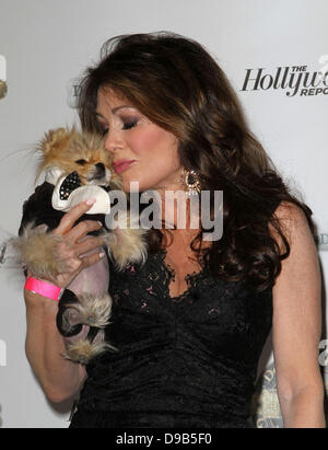 Lisa Vanderpump and her dog Giggy 1st Annual Golden Collar Awards celebrates Hollywood's most talented Canine Held at Hyatt Regency Hotel Century City, California - 13.02.12 Stock Photo