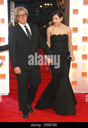 Elizabeth McGovern and husband Simon Curtis Orange British Academy Film Awards (BAFTAs) held at the Royal Opera House - Arrivals London, England - 12.02.12 Stock Photo