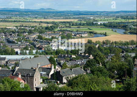 View from Stirling Castle to Stirling, Stirling, Scotland, Great Britain, Europe , Blick vom Schloss Stirling auf Stirling, Stir Stock Photo