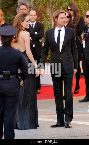 Angelina Jolie and Brad Pitt 18th Annual Screen Actors Guild Awards (SAG Awards) held at The Shrine Auditorium - Outside Arrivals Los Angeles, California - 29.01.12 Stock Photo