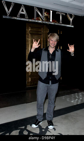 Nick Carter celebrates his birthday at Vanity nightclub inside The Hard Rock Hotel and Casino Las Vegas, Nevada - 28.01.12 Stock Photo