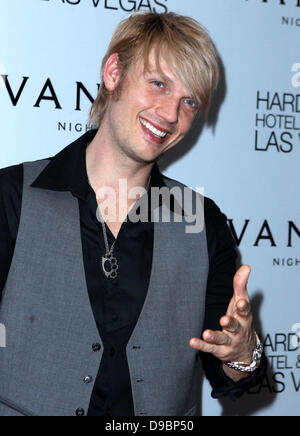 Nick Carter celebrates his birthday at Vanity nightclub inside The Hard Rock Hotel and Casino Las Vegas, Nevada - 28.01.12 Stock Photo