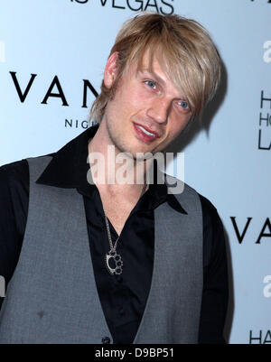 Nick Carter celebrates his birthday at Vanity nightclub inside The Hard Rock Hotel and Casino Las Vegas, Nevada - 28.01.12 Stock Photo