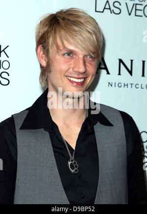 Nick Carter celebrates his birthday at Vanity nightclub inside The Hard Rock Hotel and Casino Las Vegas, Nevada - 28.01.12 Stock Photo