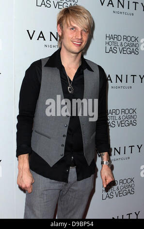 Nick Carter celebrates his birthday at Vanity nightclub inside The Hard Rock Hotel and Casino Las Vegas, Nevada - 28.01.12 Stock Photo