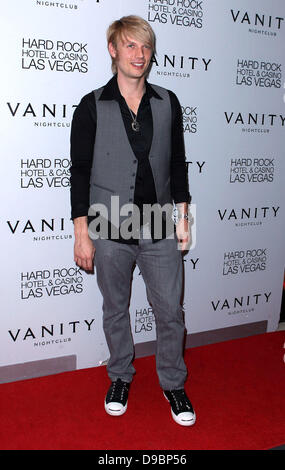 Nick Carter celebrates his birthday at Vanity nightclub inside The Hard Rock Hotel and Casino Las Vegas, Nevada - 28.01.12 Stock Photo