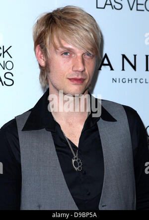 Nick Carter celebrates his birthday at Vanity nightclub inside The Hard Rock Hotel and Casino Las Vegas, Nevada - 28.01.12 Stock Photo