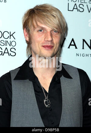 Nick Carter celebrates his birthday at Vanity nightclub inside The Hard Rock Hotel and Casino Las Vegas, Nevada - 28.01.12 Stock Photo