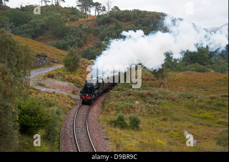 Steam railway, Highland, Scotland, Great Britain, Europe, The Jacobite, Harry Potter , Dampfeisenbahn, Highland, Schottland, Gro Stock Photo