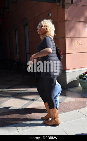 Amazon Ashley out and about on Bedford Drive Los Angeles, California - 26.01.12 Stock Photo