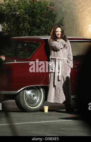 Amanda Seyfried seen on the set of 'Lovelace' in Los Angeles Los Angeles, California - 25.01.12 Stock Photo