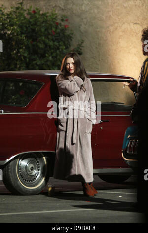 Amanda Seyfried seen on the set of 'Lovelace' in Los Angeles Los Angeles, California - 25.01.12 Stock Photo