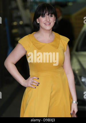 Natalie Cassidy outside the ITV studios London, England - 26.01.12 Stock Photo